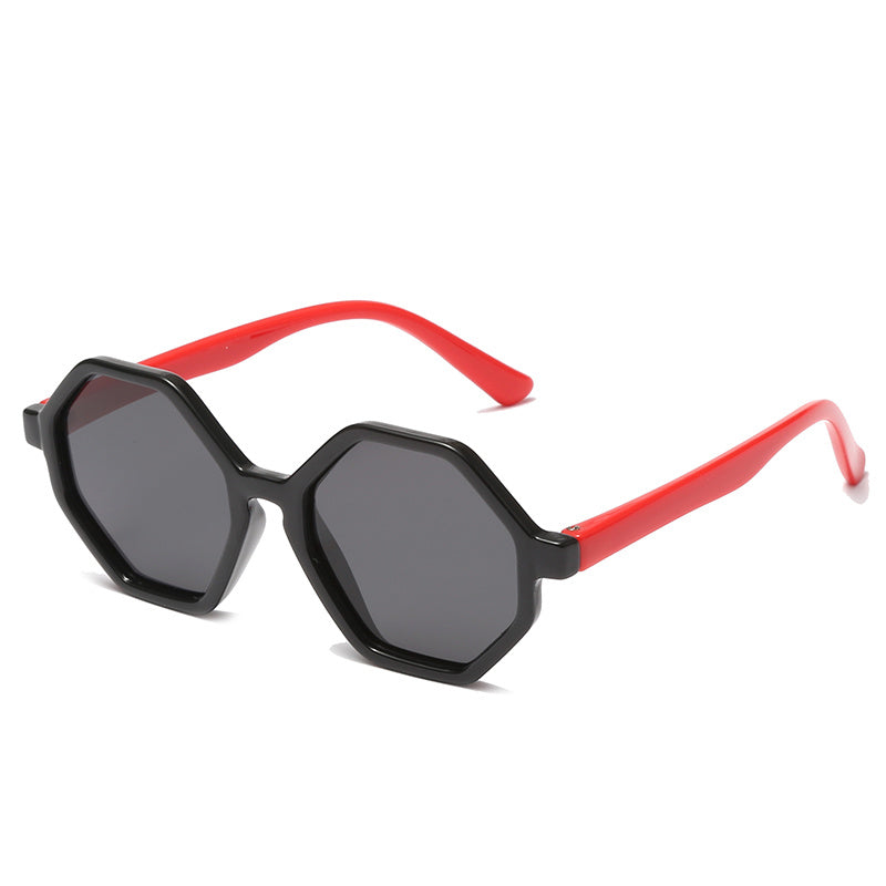 Kids Polarized Sunglasses Round Hexagon Frame TR90 UV400