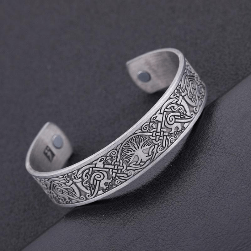 Vintage Tree Of Life Copper Bracelet Open Classic Unisex Jewelry