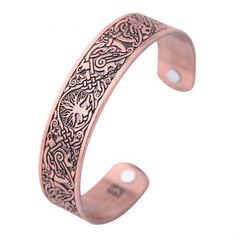 Vintage Tree Of Life Copper Bracelet Open Classic Unisex Jewelry