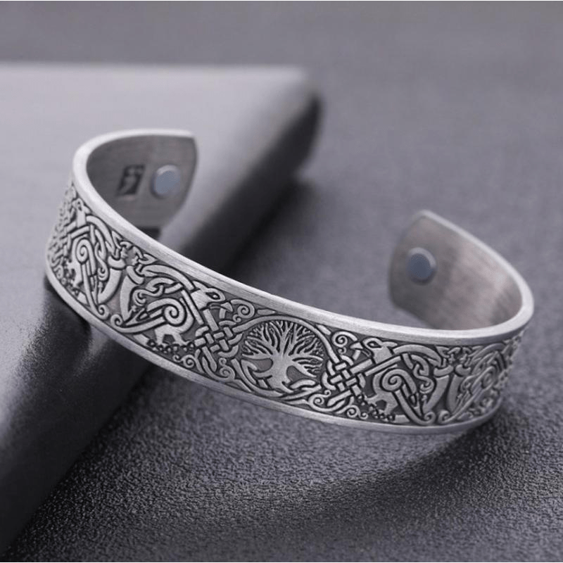 Vintage Tree Of Life Copper Bracelet Open Classic Unisex Jewelry
