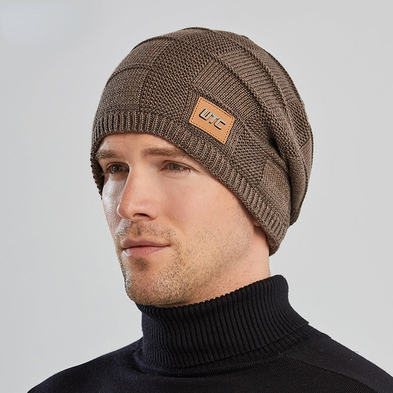 Men's Winter Fleece Knitted Hat - Warm Pullover Hat