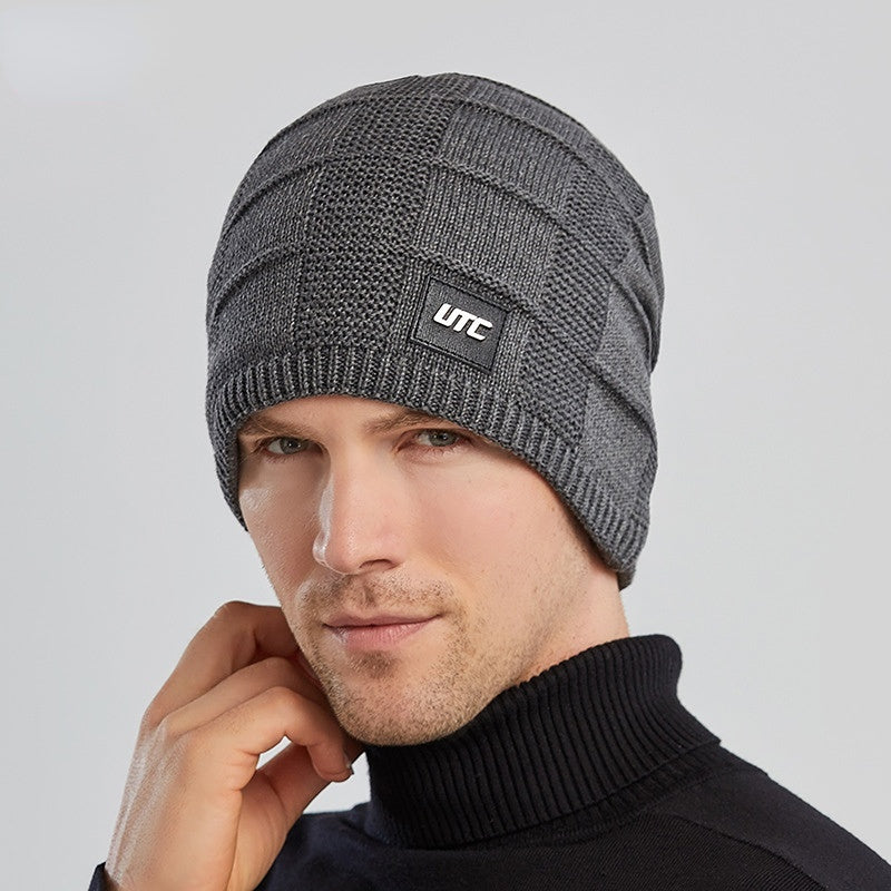 Men's Winter Fleece Knitted Hat - Warm Pullover Hat
