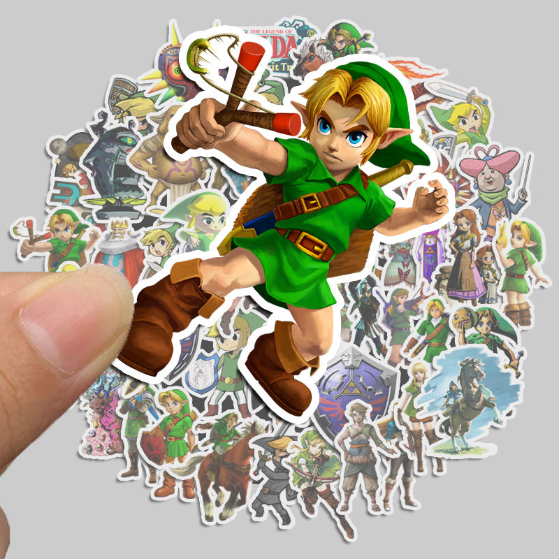 50pcs Cartoon Anime Doodle Stickers for Kids & Students