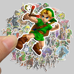 50pcs Cartoon Anime Doodle Stickers for Kids & Students
