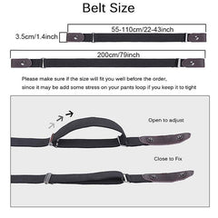 Men's No Buckle Elastic Waist Belt Casual Adjustable Elastic Buckle Belt