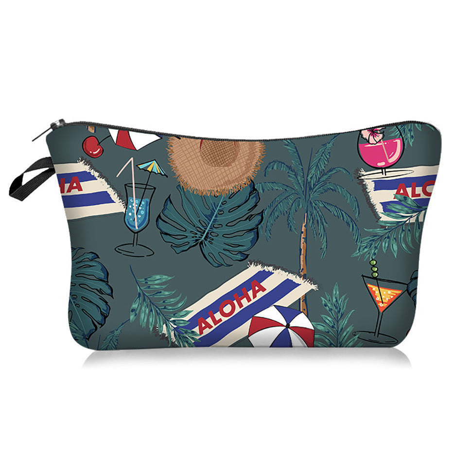 Travel Cosmetic Bag with Zipper - Portable Toiletry Wash Bag