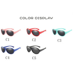 Kids Oval Polarized Sunglasses UV400 Outdoor Travel