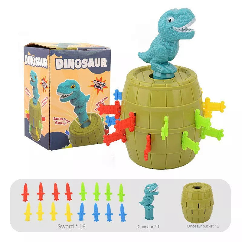 Dinosaur Tricky Wooden Barrel Interactive Game Toy