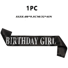 Glitter Satin Belt Happy Birthday Adult Party Decoration Gift