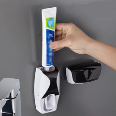 Automatic Toothpaste Dispenser and Toothbrush Holder