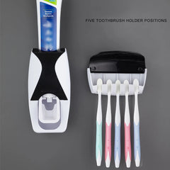 Automatic Toothpaste Dispenser and Toothbrush Holder