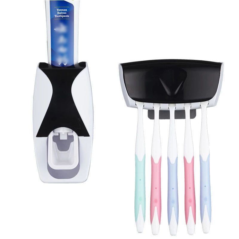 Automatic Toothpaste Dispenser and Toothbrush Holder