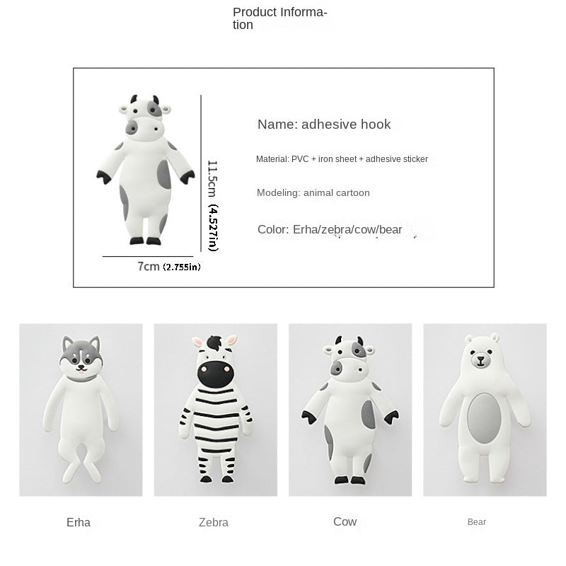 Cute Animal Hooks - Reusable and Bendable for Wall Decor