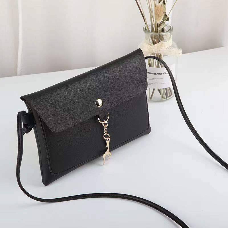 Deer Decor Crossbody Purse Small Shoulder Bag with Buckle