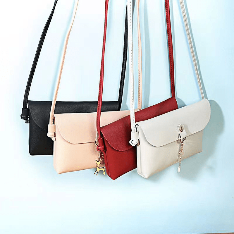 Deer Decor Crossbody Purse Small Shoulder Bag with Buckle
