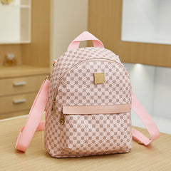 Geometric Pattern Backpack with Metal Decor for Work & Outdoor