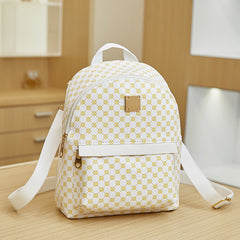 Geometric Pattern Backpack with Metal Decor for Work & Outdoor