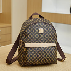 Geometric Pattern Backpack with Metal Decor for Work & Outdoor
