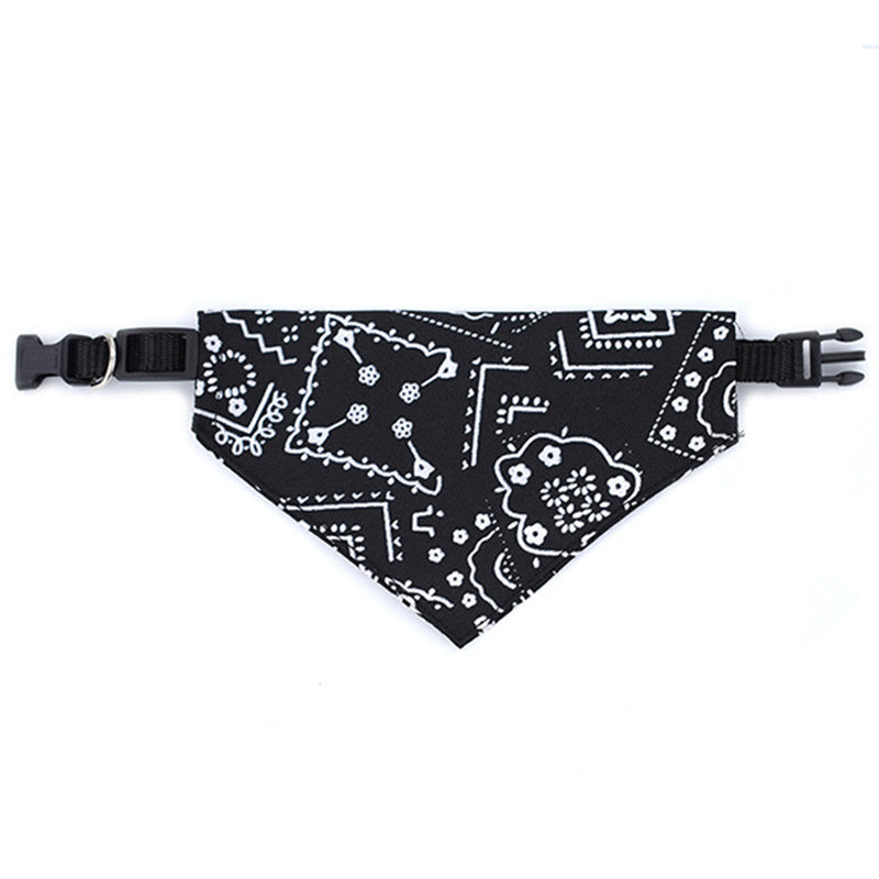 Stylish Printed Dog Bandanas with Buckle - Keep Your Pet Clean and Fashionable