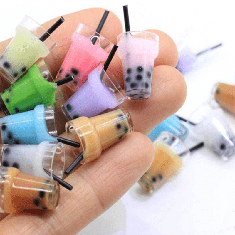10pcs Mixed 3D Artificial Pearl Charms DIY Earrings Pendants Jewelry Keychain