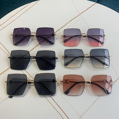 Square Frame Oversized Sunglasses Gradient Sunglasses For Women