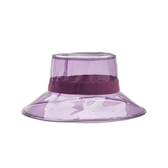 Clear Bucket Hat Women Sun Visor Waterproof Rain Transparent Plastic Wide Brim