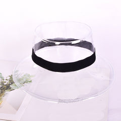Clear Bucket Hat Women Sun Visor Waterproof Rain Transparent Plastic Wide Brim