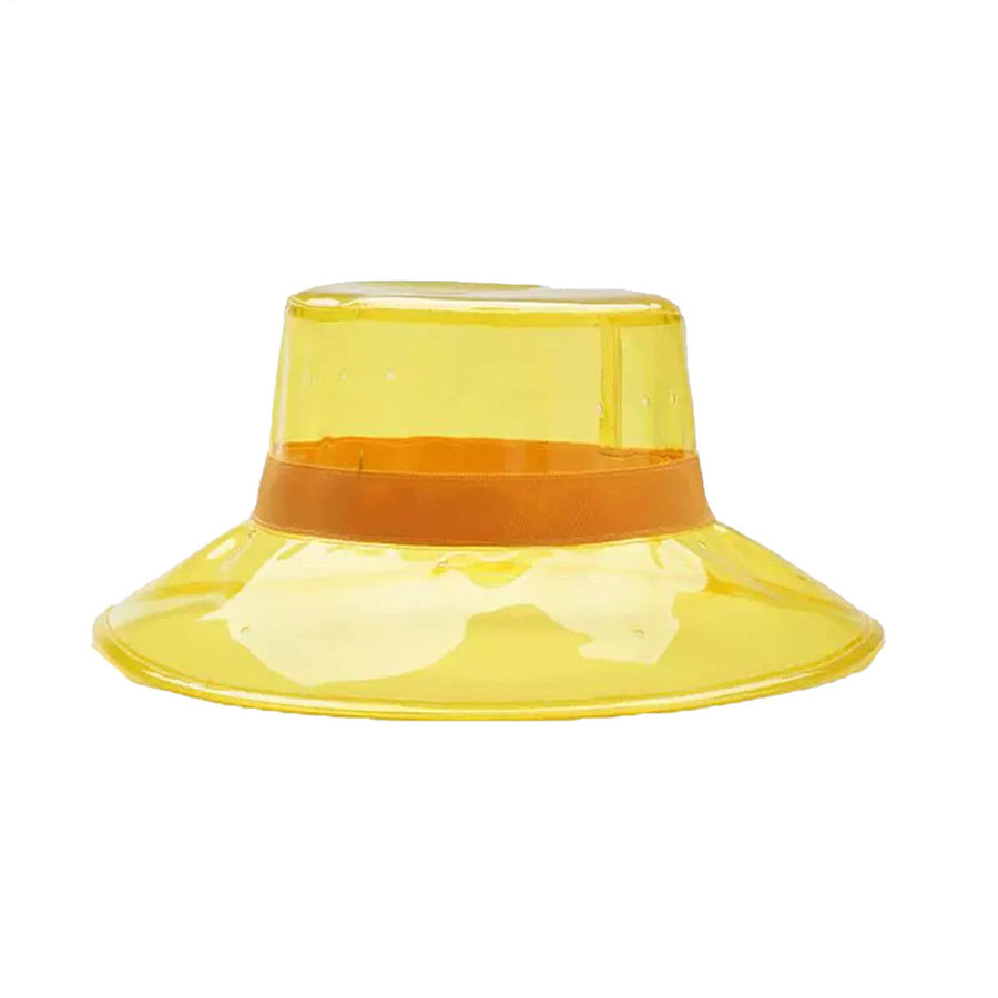 Clear Bucket Hat Women Sun Visor Waterproof Rain Transparent Plastic Wide Brim
