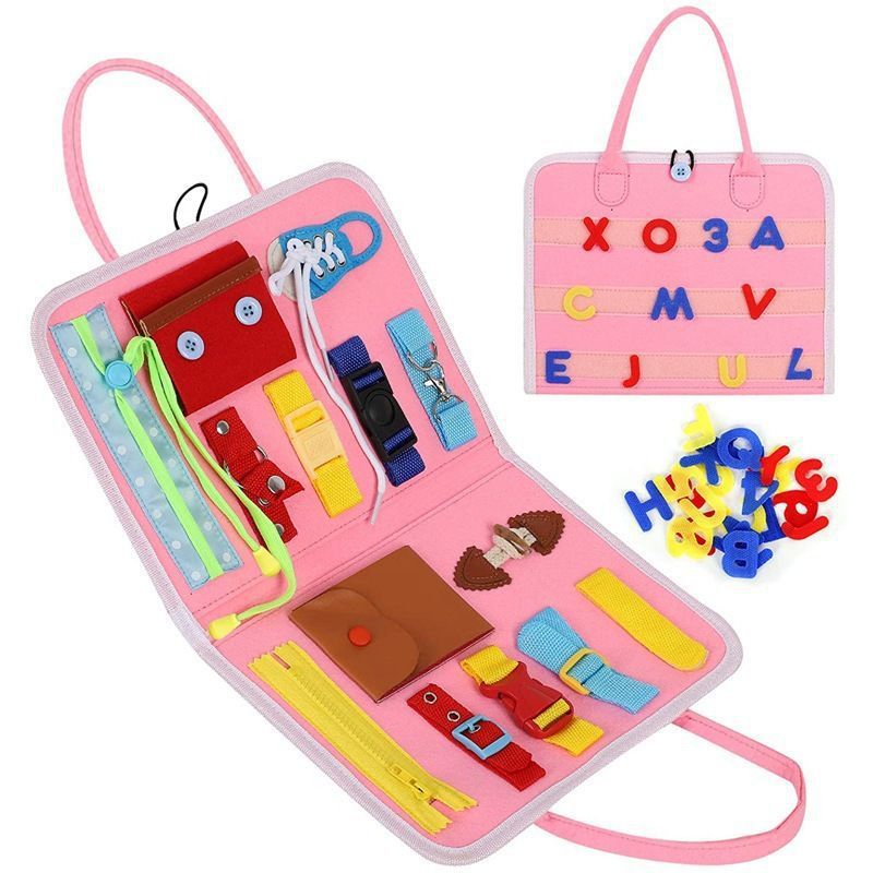 Busy Board Felt Toy Educational Learning Sensory Recognise Time Toy