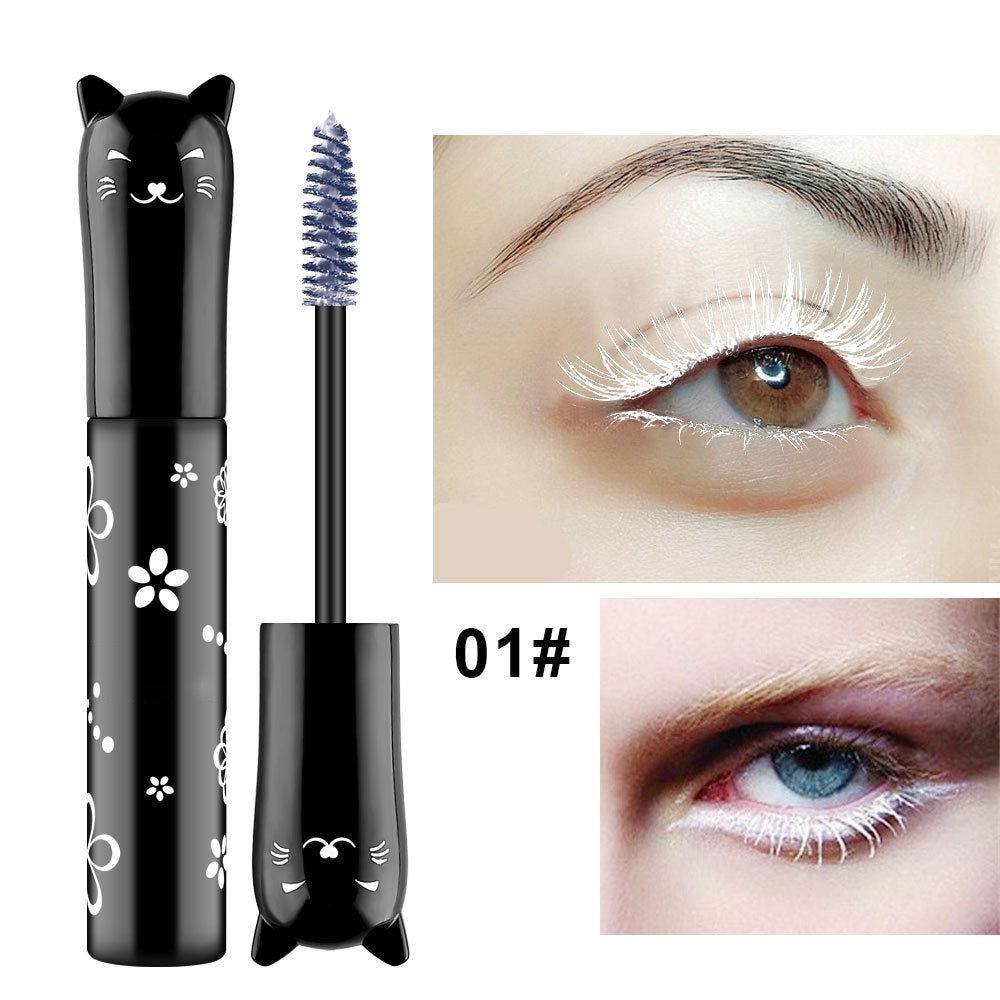 Waterproof Mascara 6 Colors Curl Defined Eyelashes Pink Purple Coffee Ink