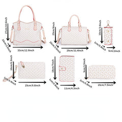 Faux Leather Tote Bag Set for Work & Dating