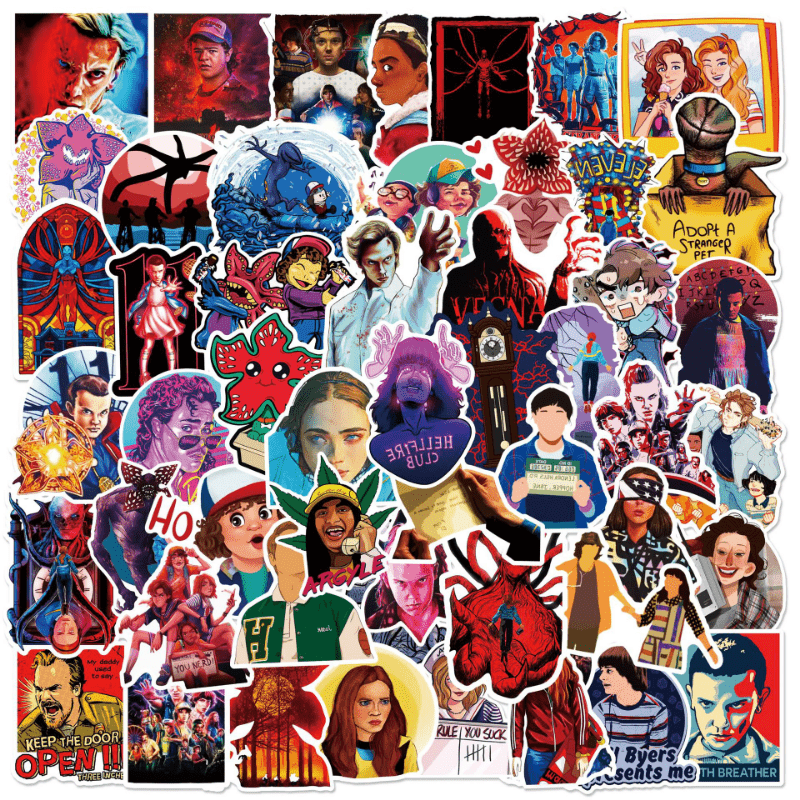 50pcs TV Series Season 4 Doodle Stickers Waterproof & Decorative