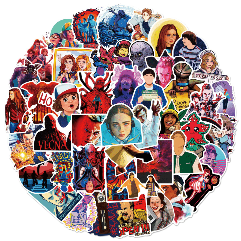50pcs TV Series Season 4 Doodle Stickers Waterproof & Decorative