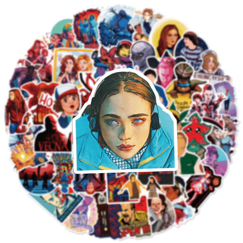 50pcs TV Series Season 4 Doodle Stickers Waterproof & Decorative
