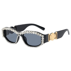 Vintage Rhinestone Sunglasses Y2K Sunshade Fishing Eyeglasses