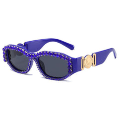 Vintage Rhinestone Sunglasses Y2K Sunshade Fishing Eyeglasses