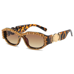 Vintage Rhinestone Sunglasses Y2K Sunshade Fishing Eyeglasses
