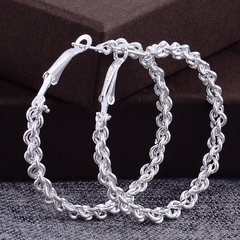 Twisted Hoop Earrings For Women Girls 1Pair
