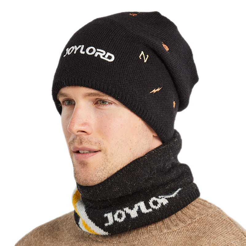 Men's Fleece Knitted Hat Warm Pullover Hat 6 Colors
