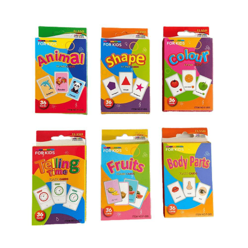 36pcs Double Sided Flash Cards for Kids' Cognitive Development