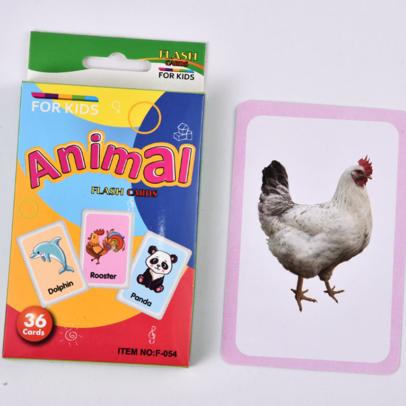 36pcs Double Sided Flash Cards for Kids' Cognitive Development