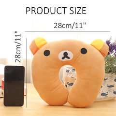 U Shape Animal Print Travel Pillow Neck Support Cushion Soft & Comfortable