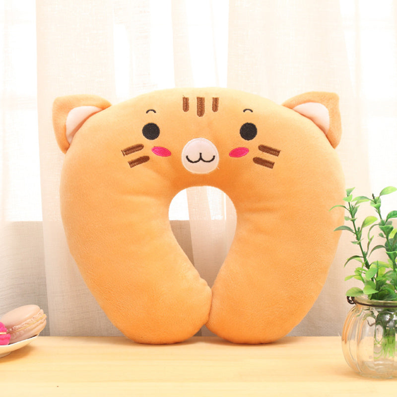 U Shape Animal Print Travel Pillow Neck Support Cushion Soft & Comfortable