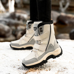 Women's High Top Hook And Loop Snow Boots Winter Warm Plush Snow Boots