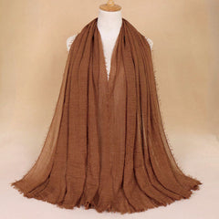 Solid Colour Hijab Plain Shawl Women's Headband Scarf Hijab Bandana