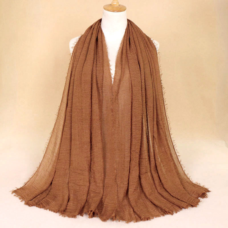 Solid Colour Hijab Plain Shawl Women's Headband Scarf Hijab Bandana