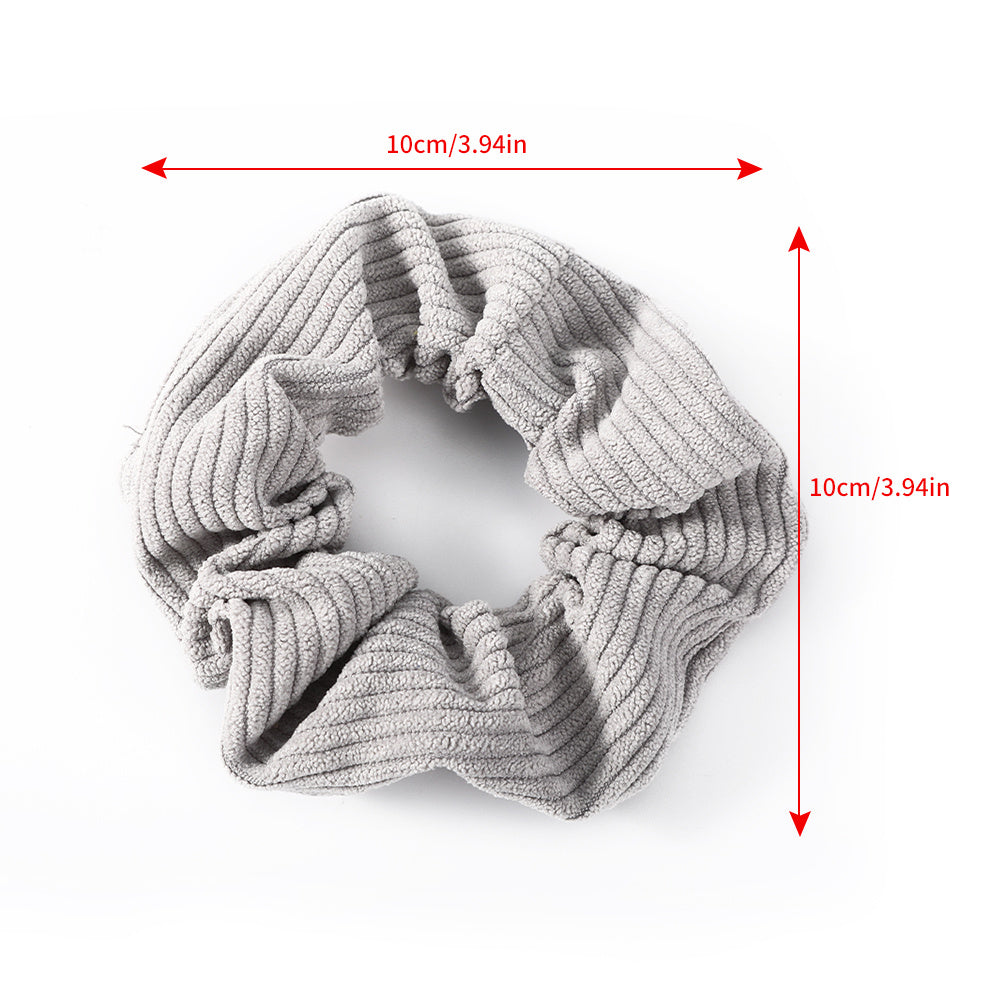 3PCS Corduroy Hair Scrunchie Set Elastic Hair Bands