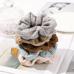 3PCS Corduroy Hair Scrunchie Set Elastic Hair Bands