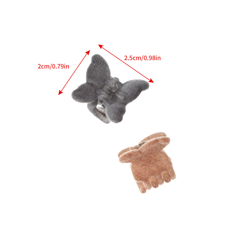 6 Pcs Set Trumpet Bangs Clip Flocking Edge Clip Hair Claw Headdress Hair Accesso
