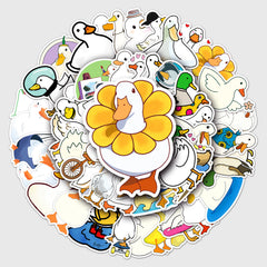 50pcs Duck Waterproof Doodle Stickers for Decor